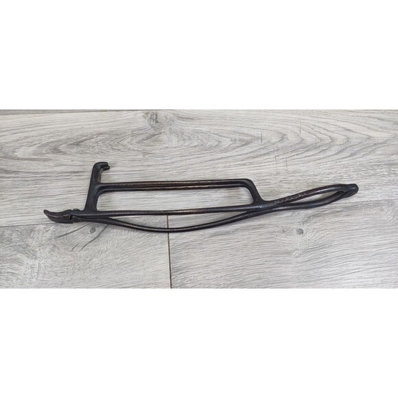 FABULOUS 19TH CENTURY ANTIQUE SHAKER WROUGHT IRON ADJUSTING PIE WARMING TRIVET - Picture 9 of 11